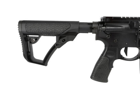 The Daniel Defense DDM4v7 AR15 features an adjustable rubber overmolded carbine stock
